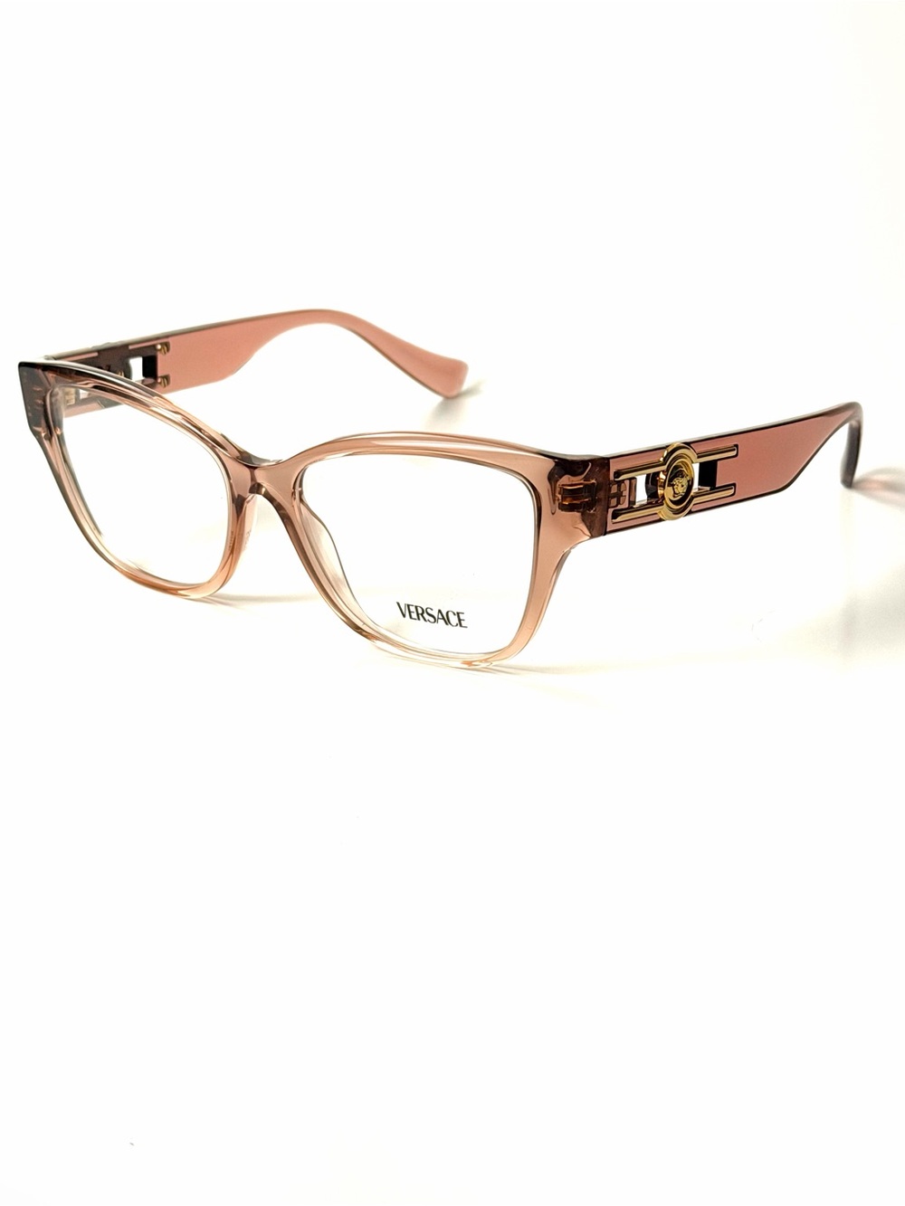 Versace Mod 3347 5435 Pink Transparent 55mm Eyeglasses New Authentic  NWT